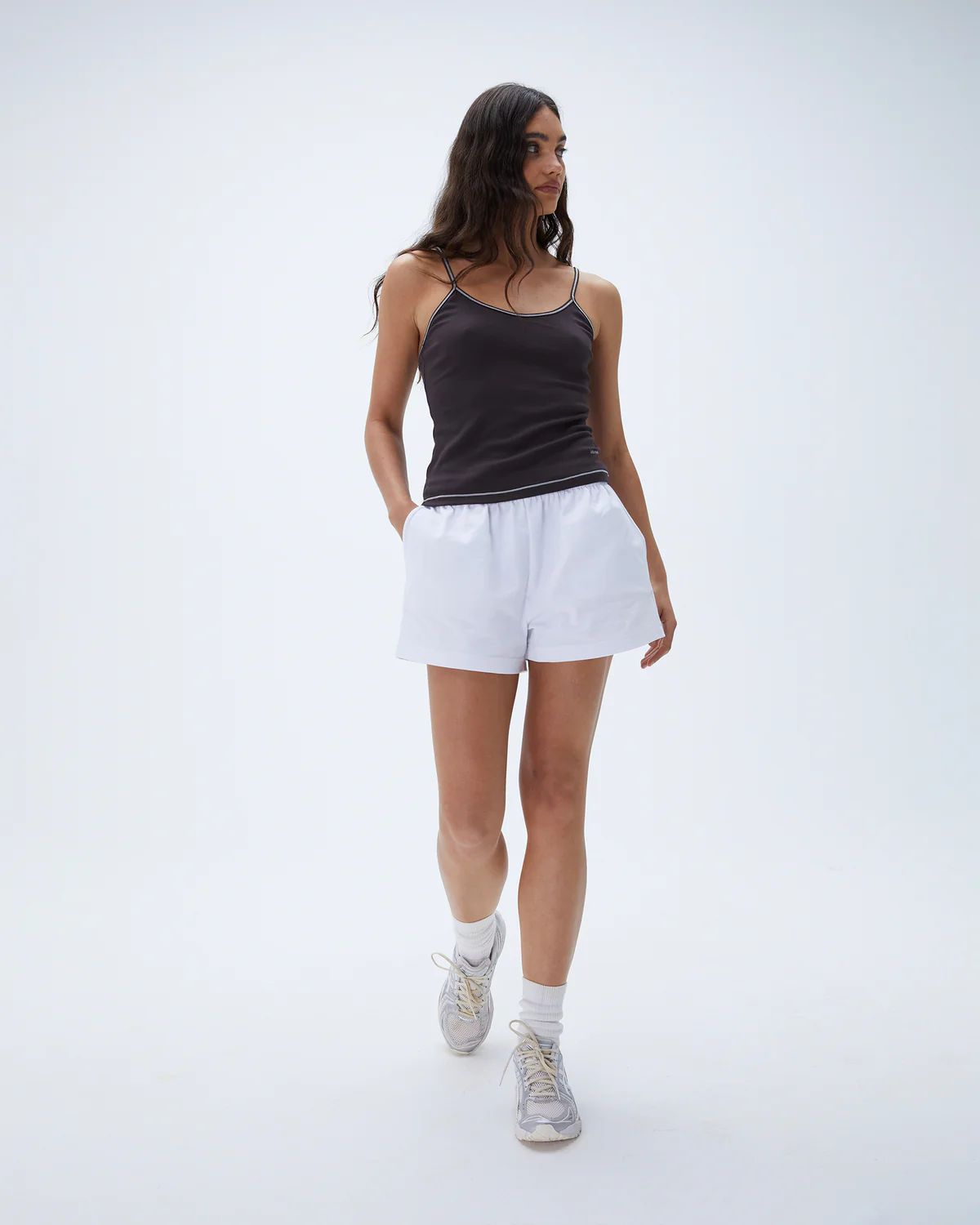 Cotton Jersey Shorts - White | Adanola UK