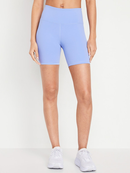 High-Waisted PowerSoft Biker Shorts -- 6-inch inseam | Old Navy (US)