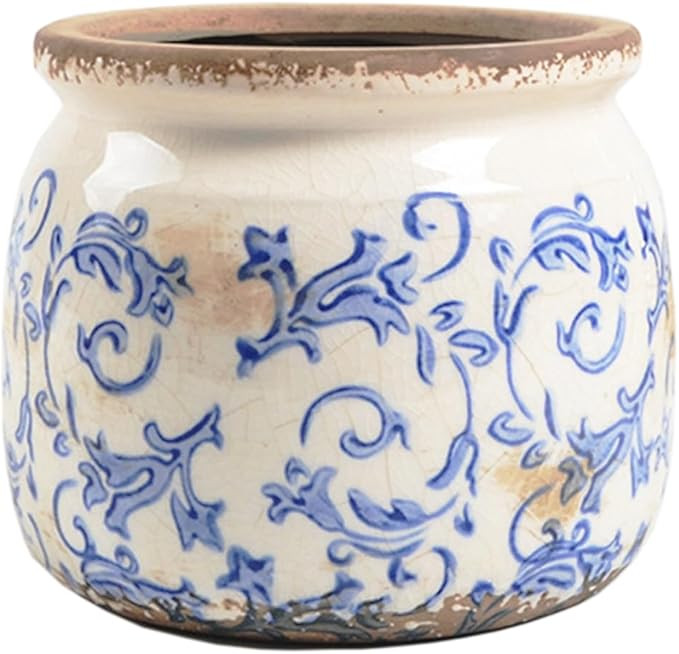 Vintage Ceramic Plant Pots and Flower Pots with Drainage Hole - 6in. Rustic Planters for Indoor G... | Amazon (US)