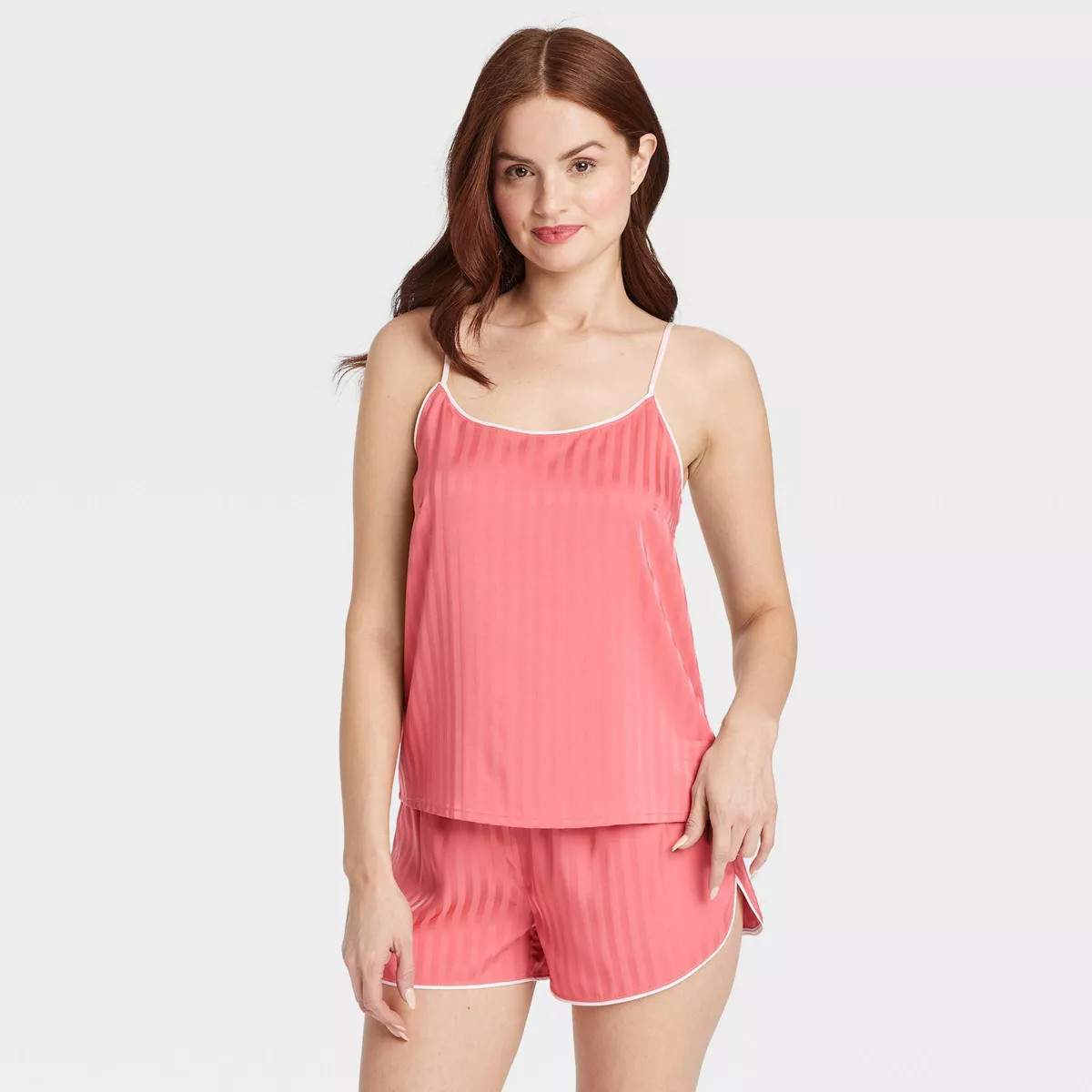 Women's Luxury Collection Shadow Striped Satin Pajama Cami Top - Auden™ | Target