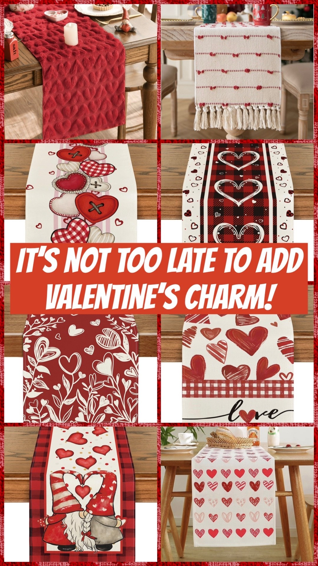 Add a little Valentine love to your table …yes, it’s not too late!

#ValentinesDay
#ValentinesDayGifts
#ValentinesDayVibes
#ValentinesDayIdeas

#LTKHome #LTKValentine
