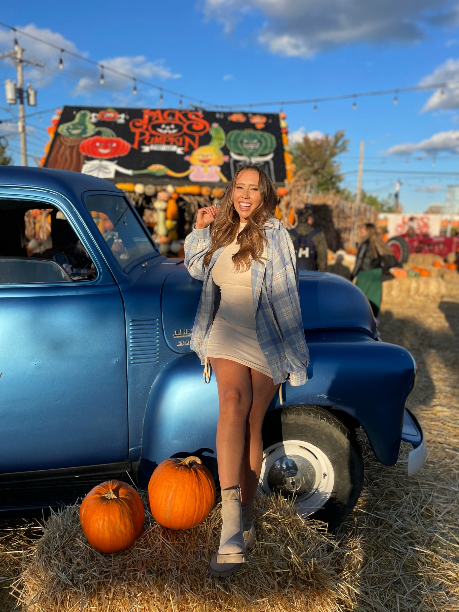 Shop Hope’s, Hope’s boutique, plaid shirt, blue flannel, shacket, green shacket, leather shorts