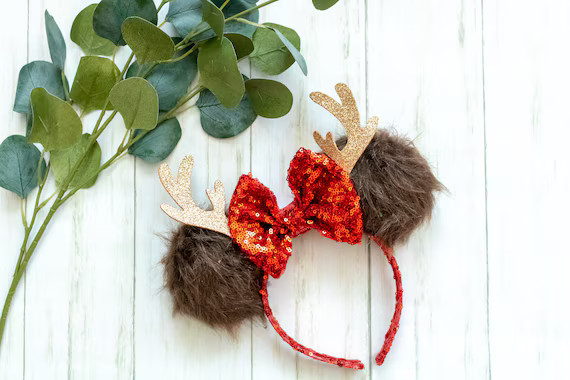 Reindeer Mouse Ears Christmas Mouse Ears Disney Ears Mickey - Etsy | Etsy (US)