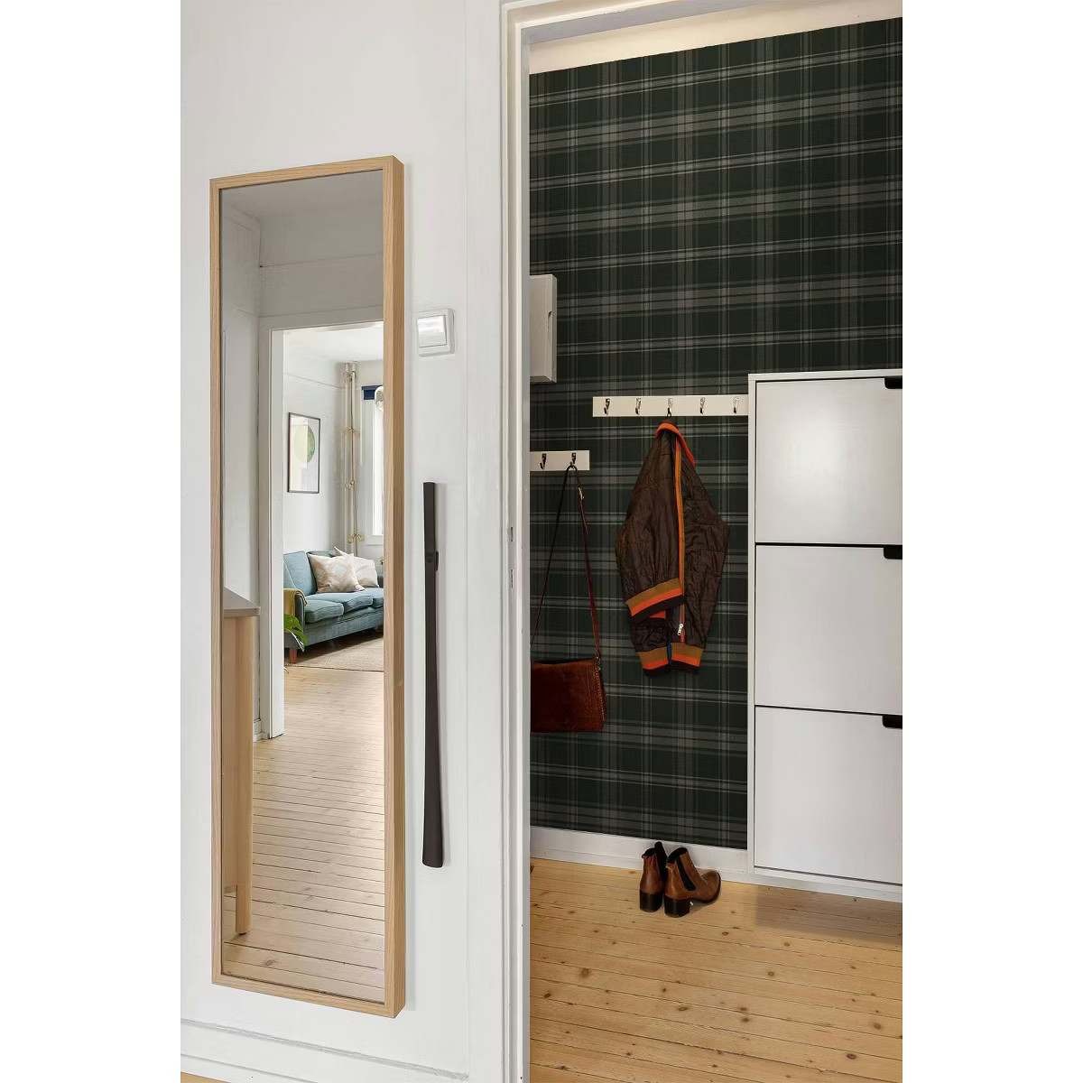 NextWall Greenery Sennehill Plaid Peel and Stick Wallpaper | Target