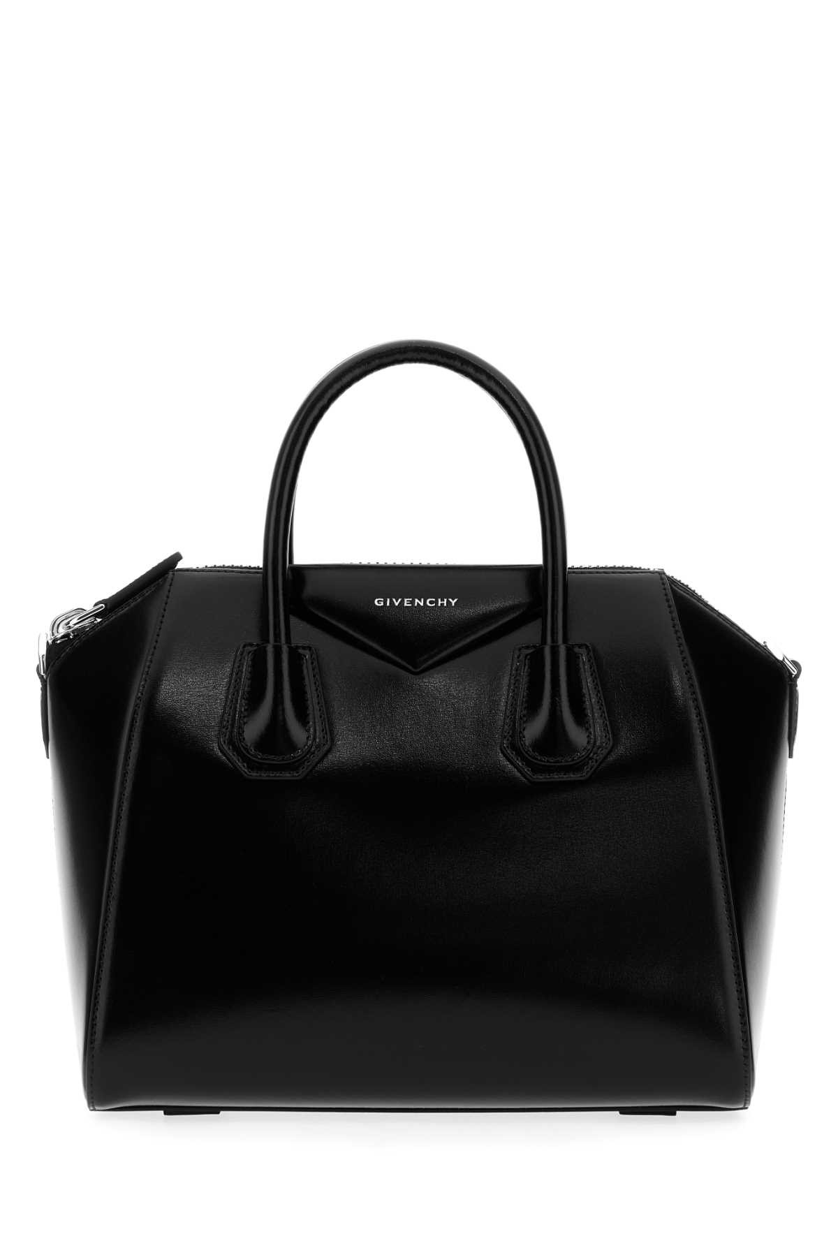 Givenchy Black Leather Small Antigona Handbag | Italist.com US