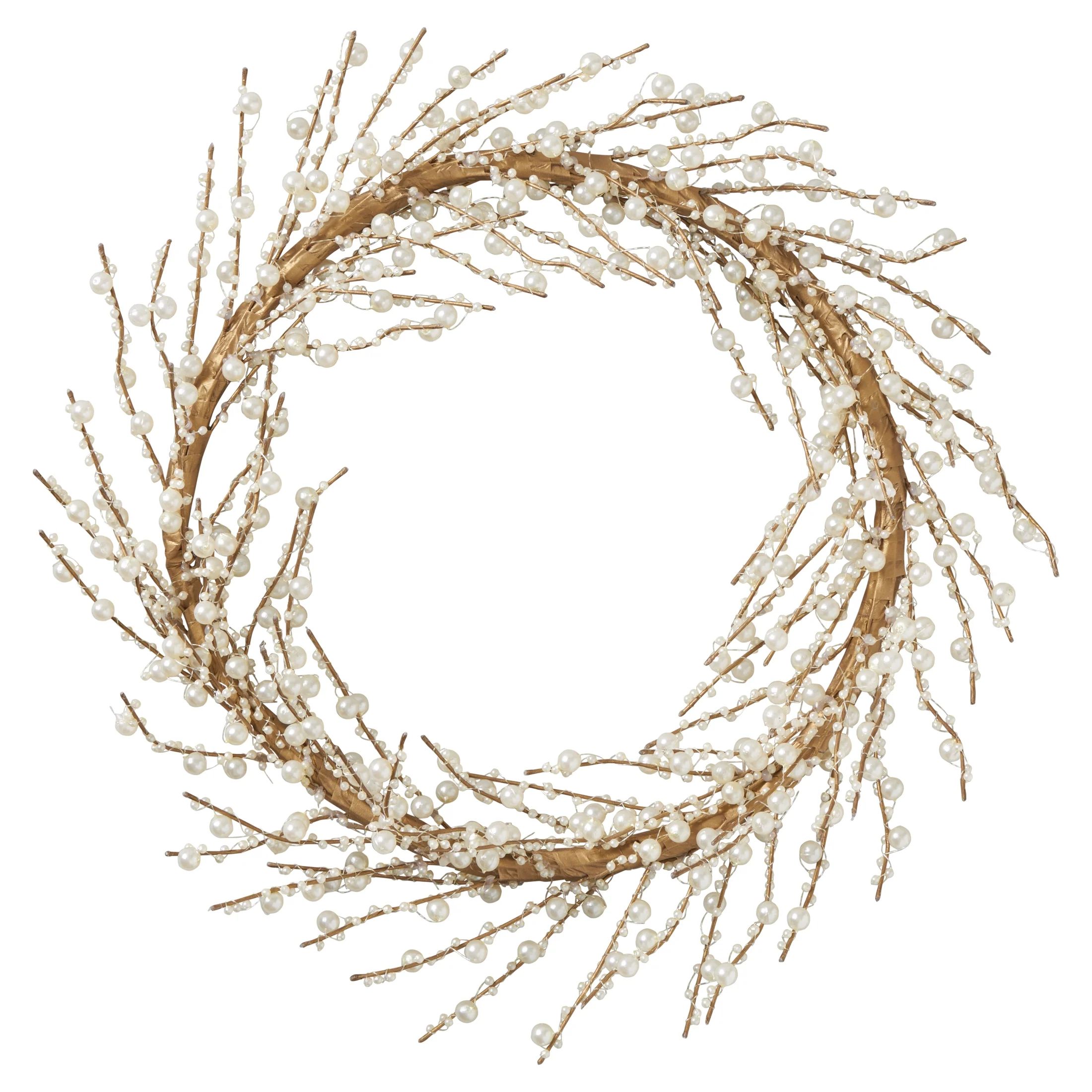 My Texas House Gold and Pearl Wreath, 12 in - Walmart.com | Walmart (US)