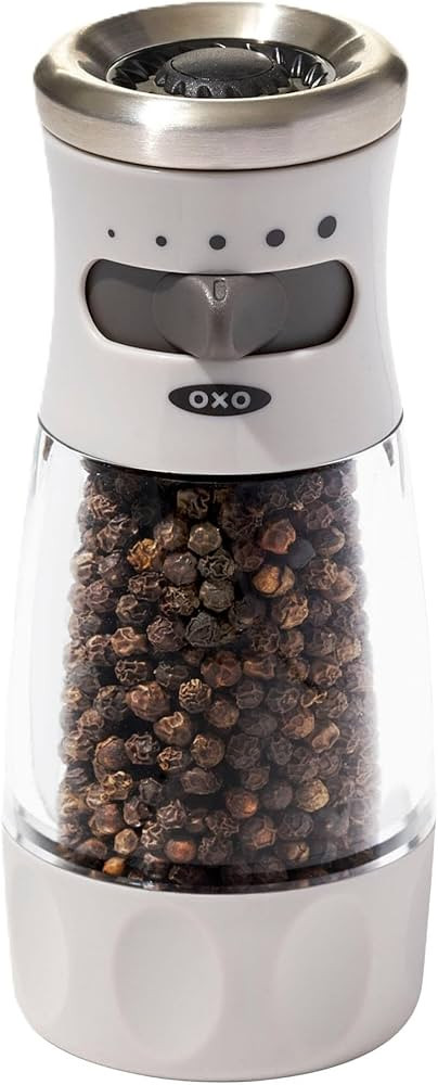 OXO Good Grips Contoured Mess-Free Pepper Grinder, Adjustable Ceramic Grinder with Five Settings,... | Amazon (US)