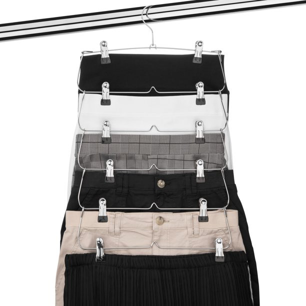 USTECH 6 Tier Skirt Hanger - 8 Pack - Walmart.com | Walmart (US)