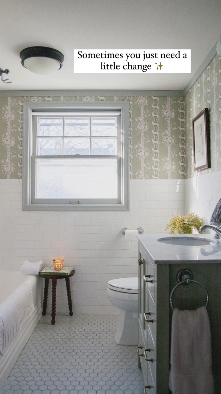 …when you realize you can replace those remnants of your 2019 style without redoing your bathroom

Fake rustic Target table out, beautiful dark wood turned leg table in!

#LTKHome