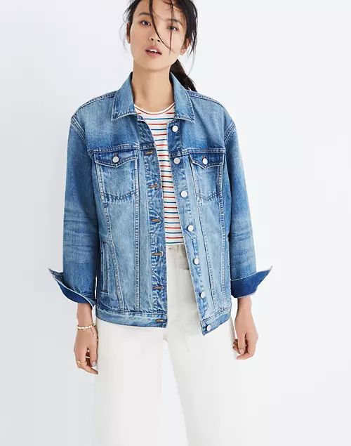 The Oversized Jean Jacket in Capstone Wash | Madewell