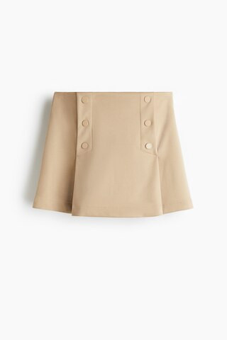 H & M - Button-Front Skort - Beige | H&M (US + CA)
