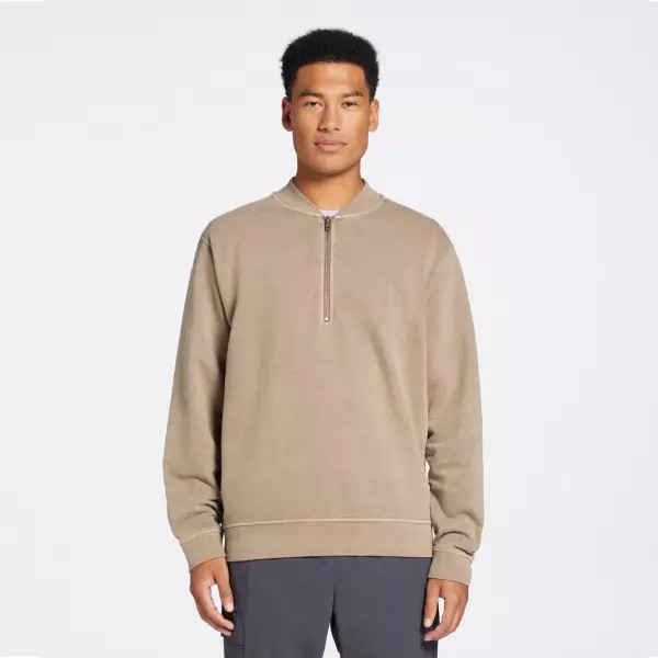 VRST Men's Washed Terry Half-Zip Bomber Jacket | Dick's Sporting Goods