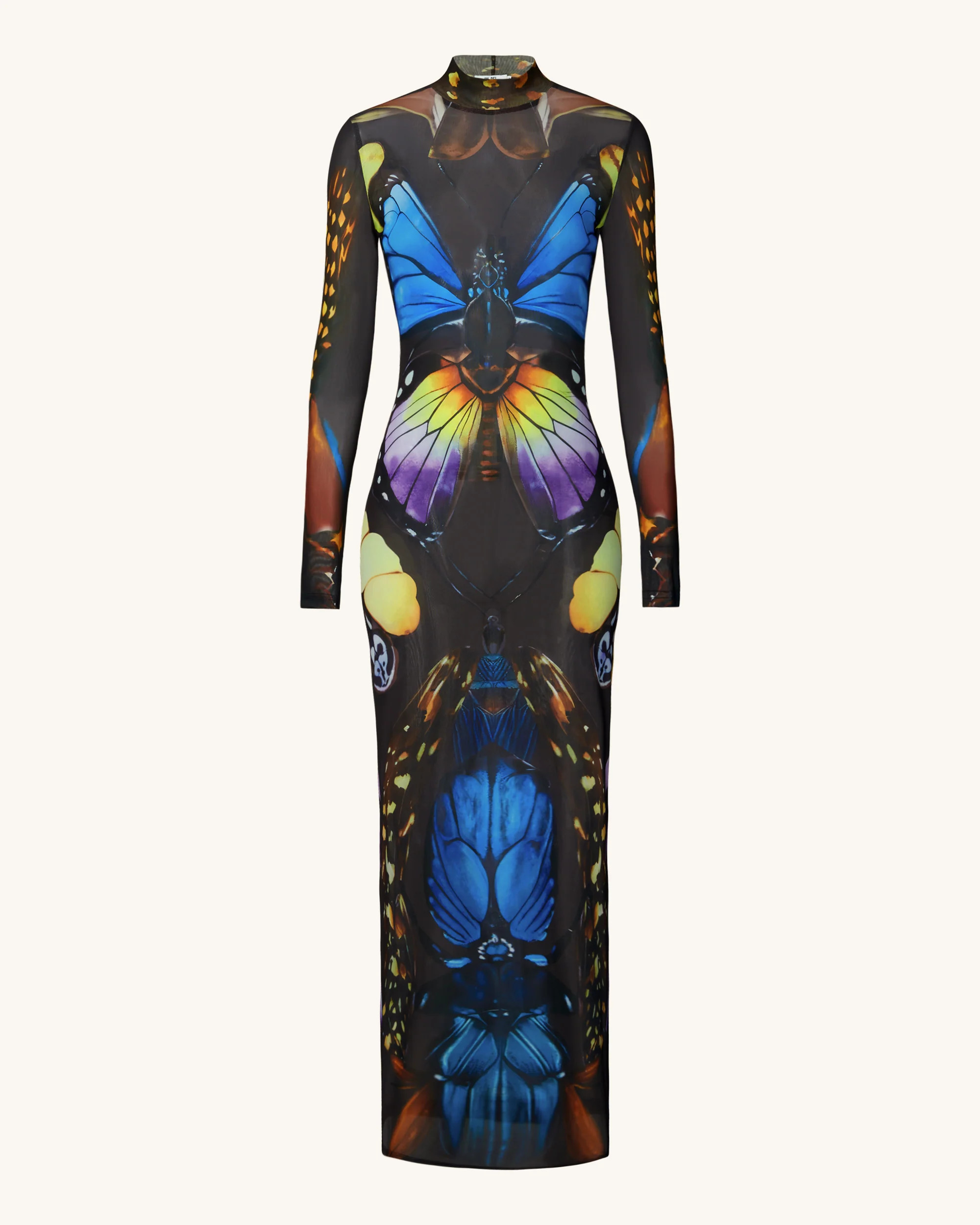 Butterfly Mesh Maxi Dress - Multicolor | JW PEI US