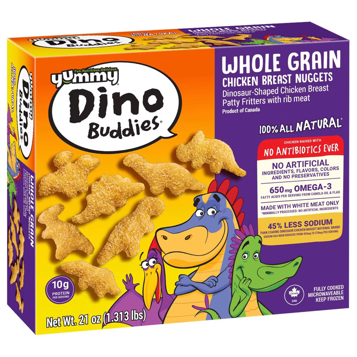 Yummy Whole Grain Dino Buddies Chicken Nuggets - Frozen - 21oz | Target