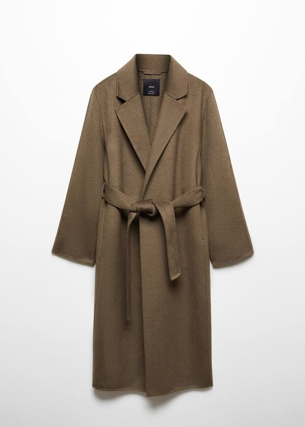 Manteau fait main avec ceinture -  Femme | Mango France | MANGO (FR)