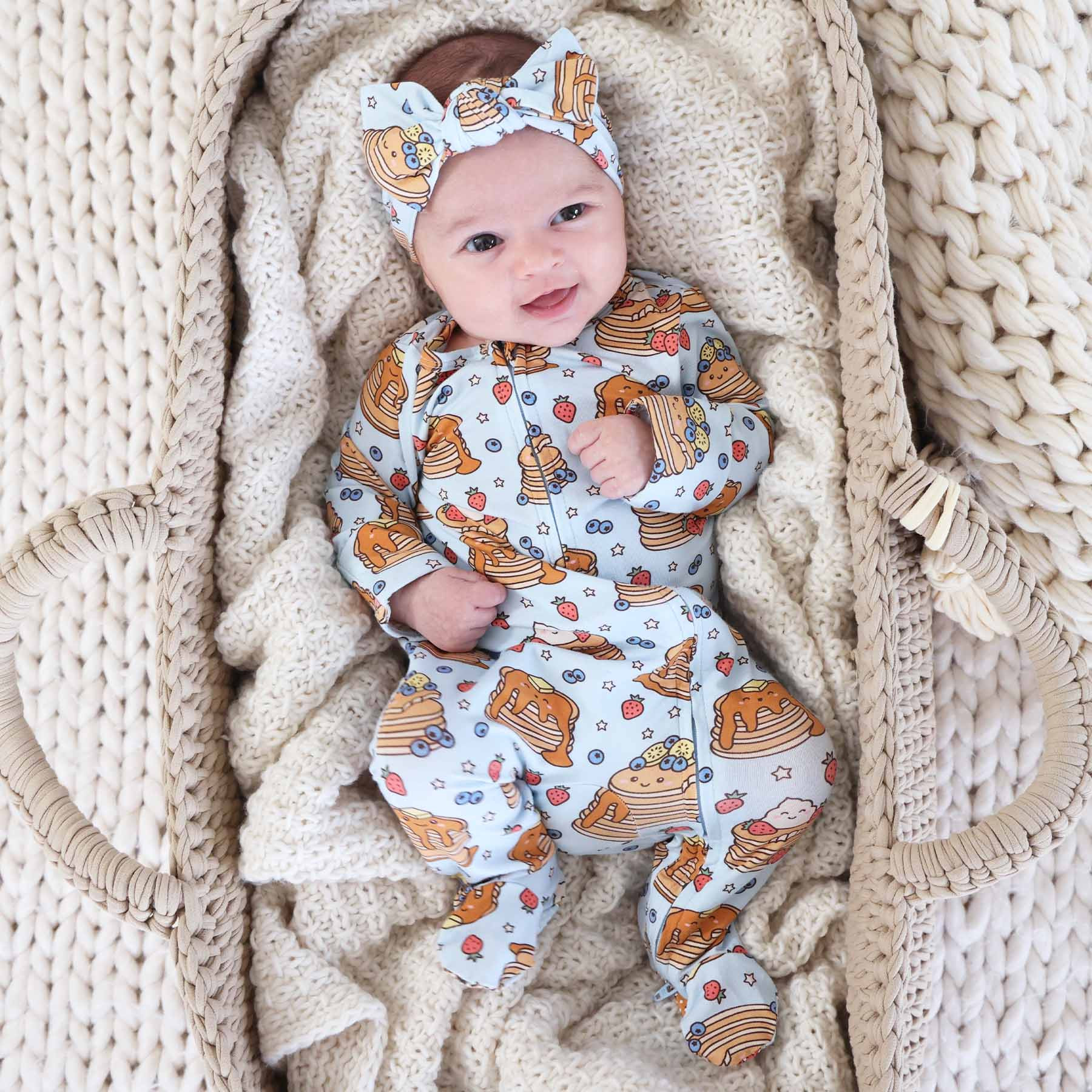 Brunch Buddies Zipper Footie | Caden Lane