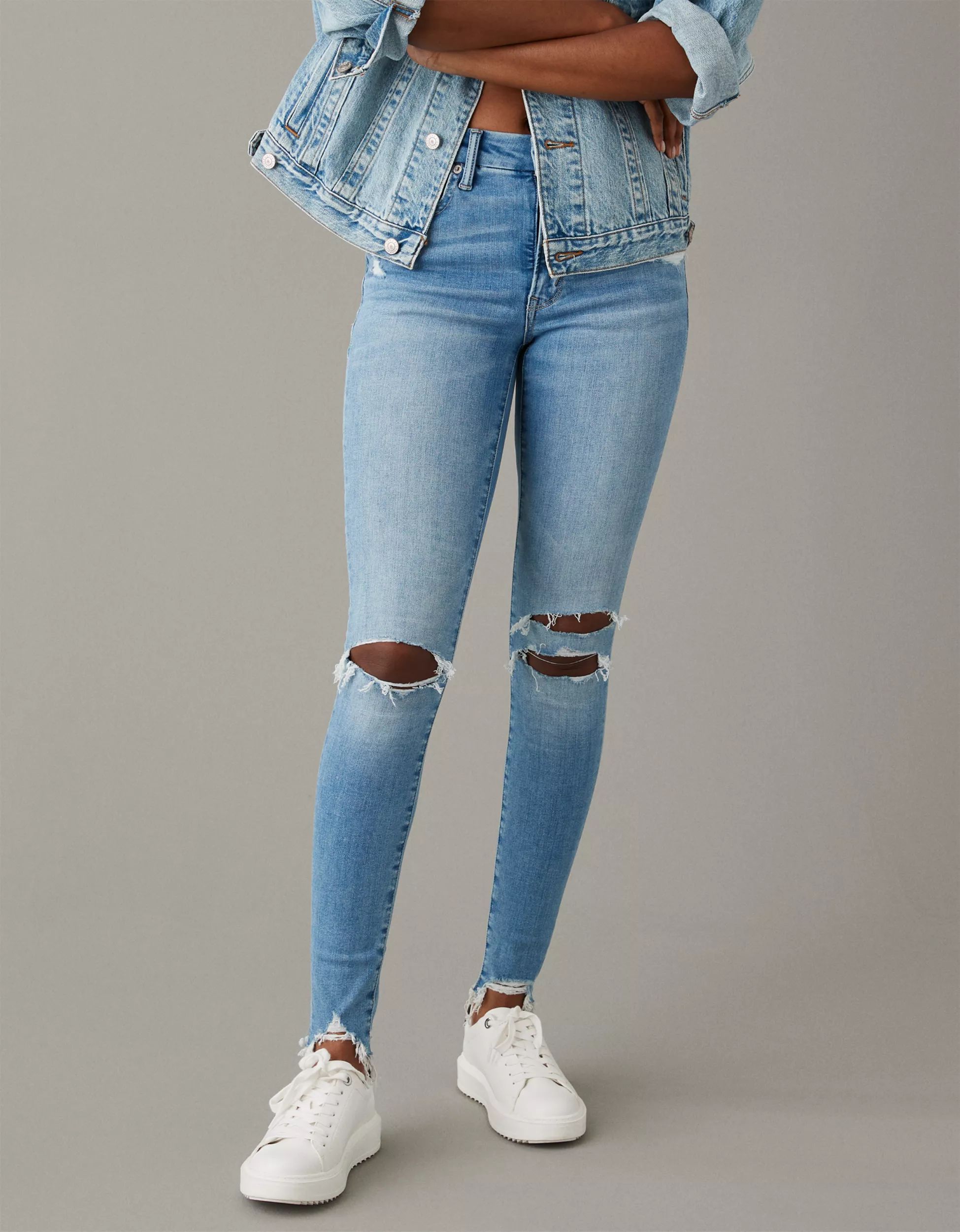 AE Luxe Ripped High-Waisted Jegging | American Eagle Outfitters (US & CA)