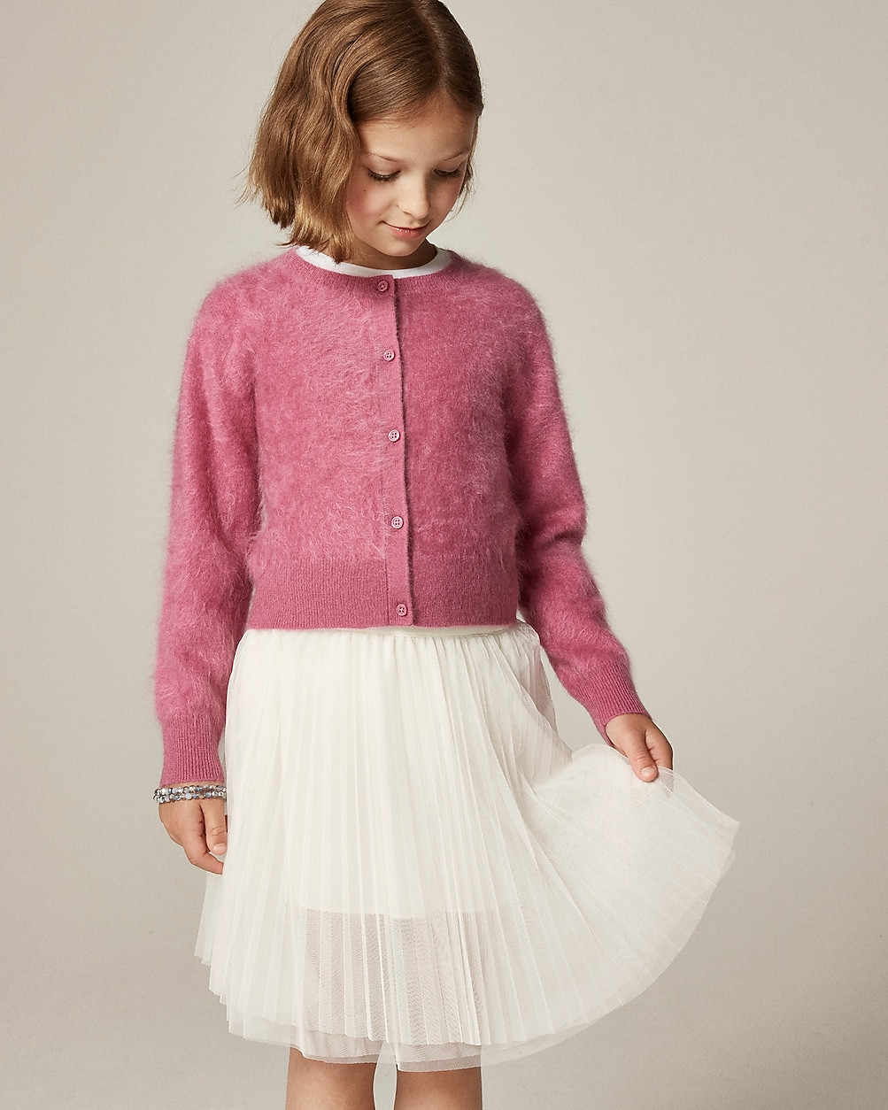 Girls' brushed cashmere cardigan | J. Crew US