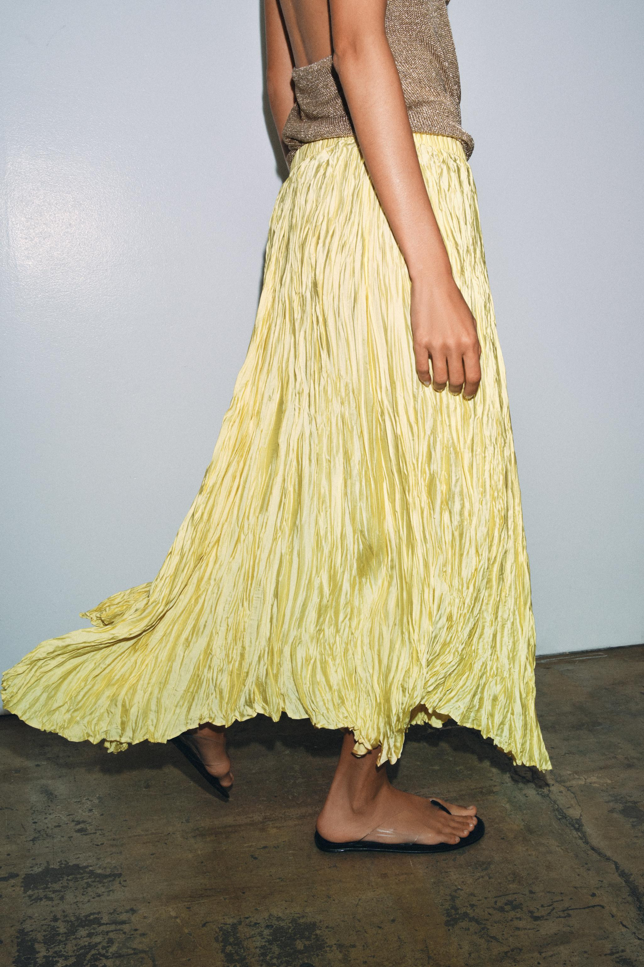 ZW COLLECTION PLEATED LONG SKIRT | Zara UK