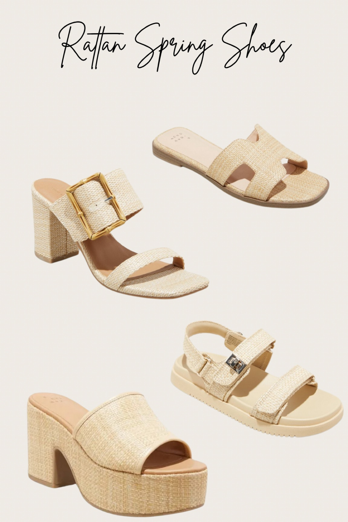 Spring heels. Rattan shoes. Summer shoes. Target finds. Flat sandals. Slide on heels. Platform heels. Slide sandals. Ankle strap. Mules. Rattan. Spring style. Under 50. Easter Shoes

#LTKshoecrush #LTKfindsunder50 #LTKSeasonal