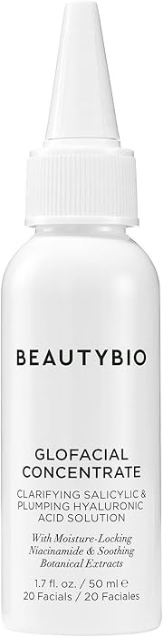 BeautyBio GLOfacial Hydro-Infusion Deep Pore Cleansing + Blue LED Clarifying Set: Tool + Concentr... | Amazon (US)