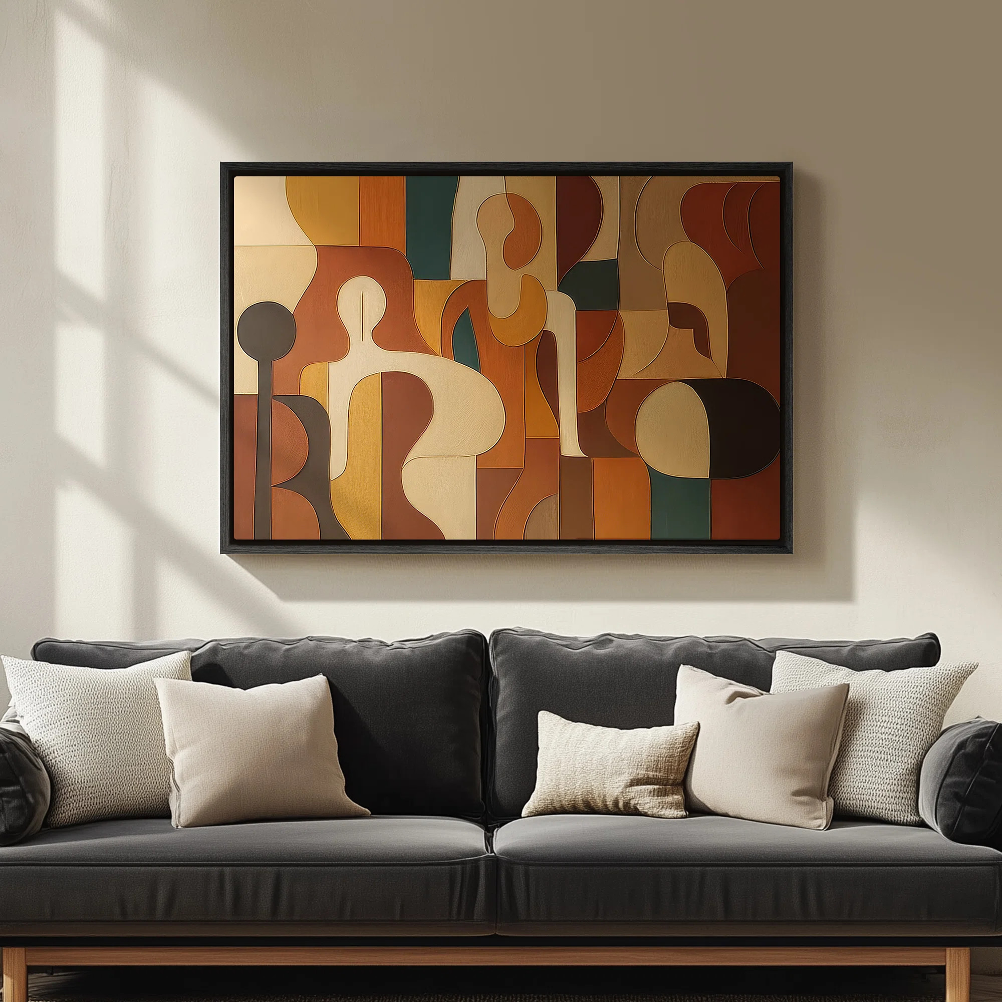 Framed Canvas Wall Art - Vintage Abstract Wall Prints for Bedroom - 24"x36" | Wayfair North America