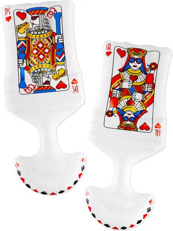 Set of 2 King & Queen Card Saddle Seat Pool Floats | Nordstrom