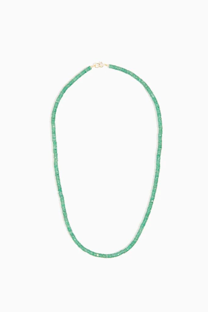 Heishi Candy Necklace in Aventurine Green | Hampden Clothing