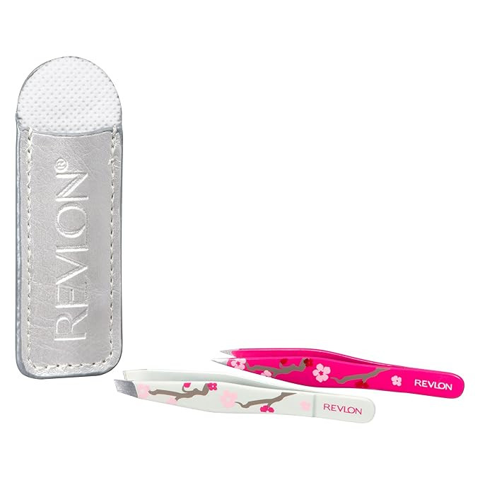 Revlon Mini Tweezer Set To Go, Slant and Point Tip Tweezers, Made with Stainless Steel, Pack of 2... | Amazon (US)