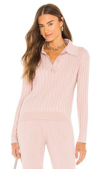 Astrid Polo Top in Soft Pink | Revolve Clothing (Global)