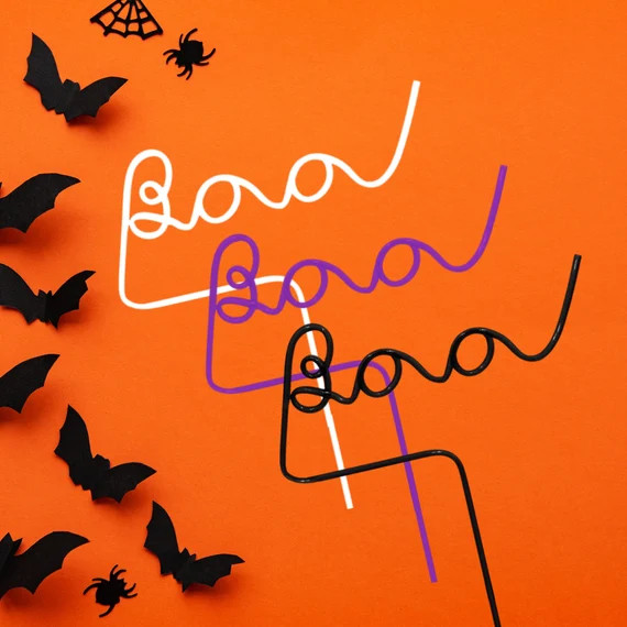 Halloween Straws - Silly Straws - Crazy Straws - Reusable Straws - Trick or Treat - Halloween Par... | Etsy (US)