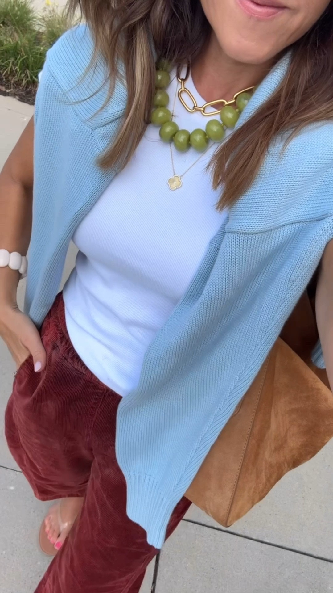 Manifesting a little Fall vibes one outfit at a time. 
LOVE this color mix 
S tee / XS pants / S sweater

#LTKootd #LTKmomlife #LTKSeasonal