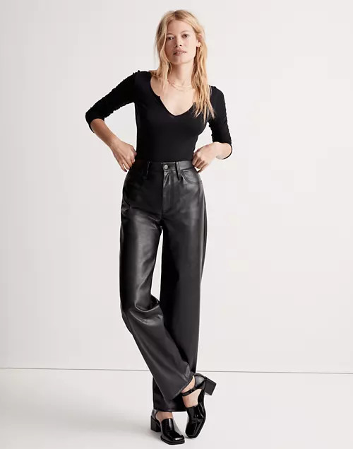 The Perfect Vintage Wide-Leg Pant: Faux Leather Edition | Madewell