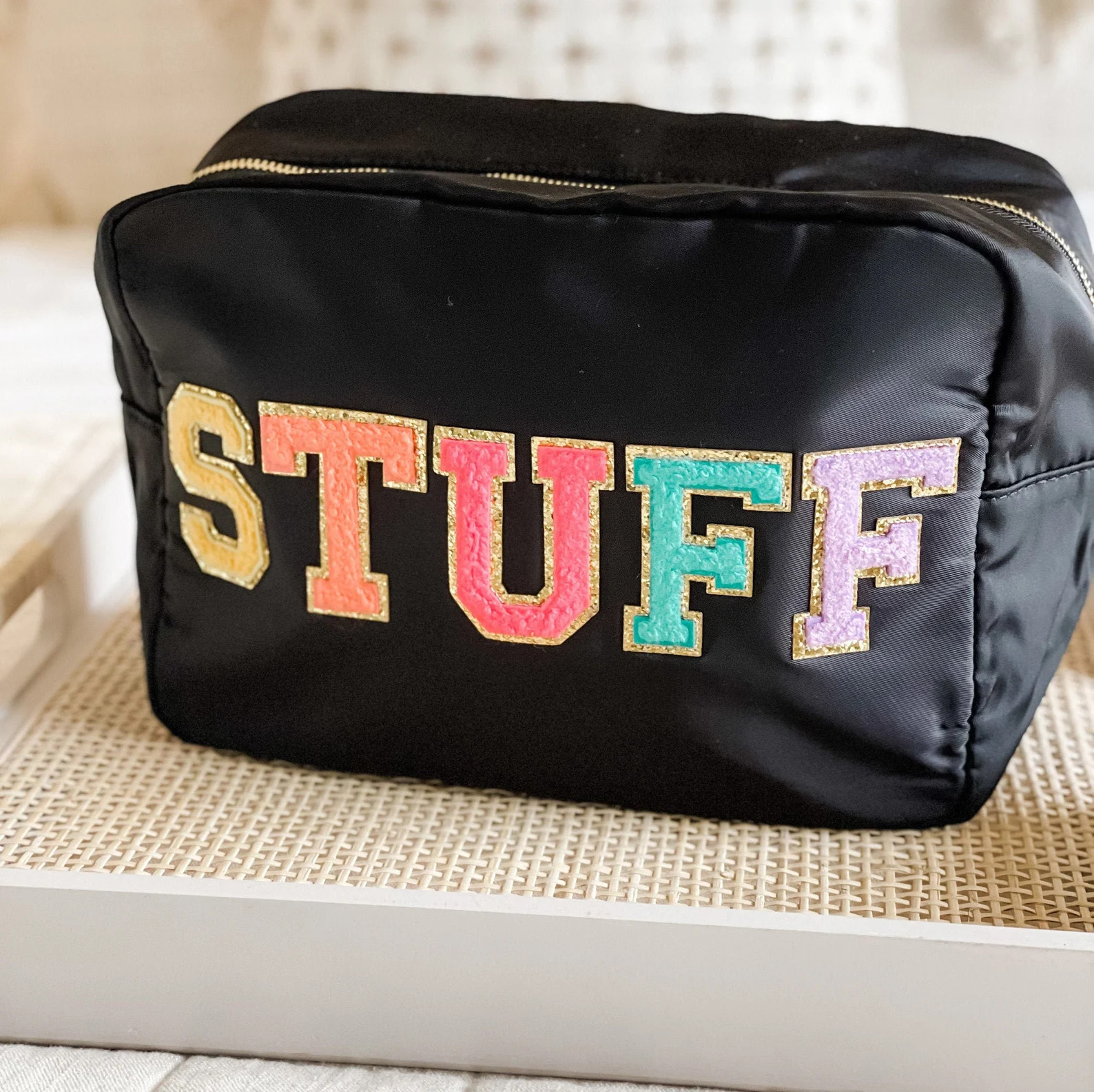 X-Large Customized Cosmetic Toiletry Bag-Travel Bag-SEWN ON-Personalized Bag-Bridesmaid Gift-Birt... | Etsy (US)