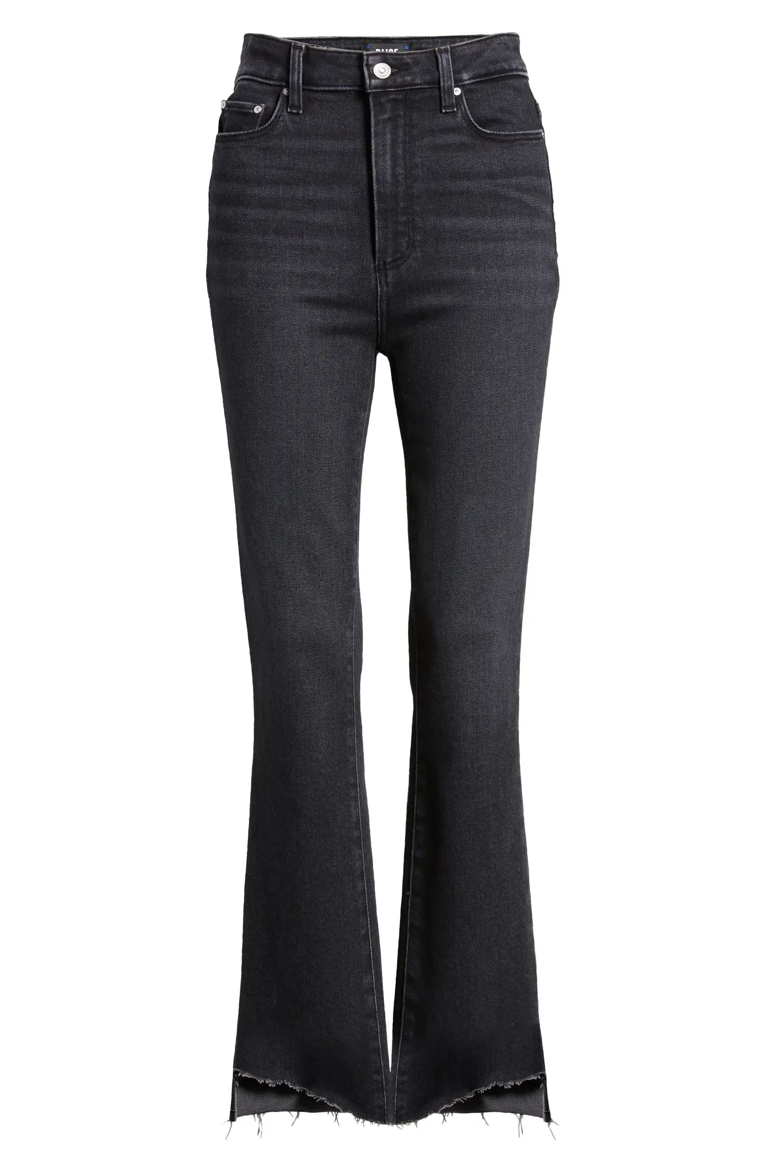 PAIGE Claudine Frayed High Waist Ankle Flare Jeans | Nordstrom | Nordstrom