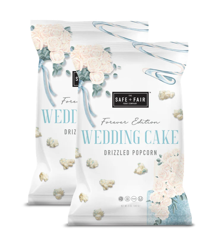 Birthday Cake Drizzled Popcorn - Gluten-Free | Vegan - Safe + Fair | Safe + Fair