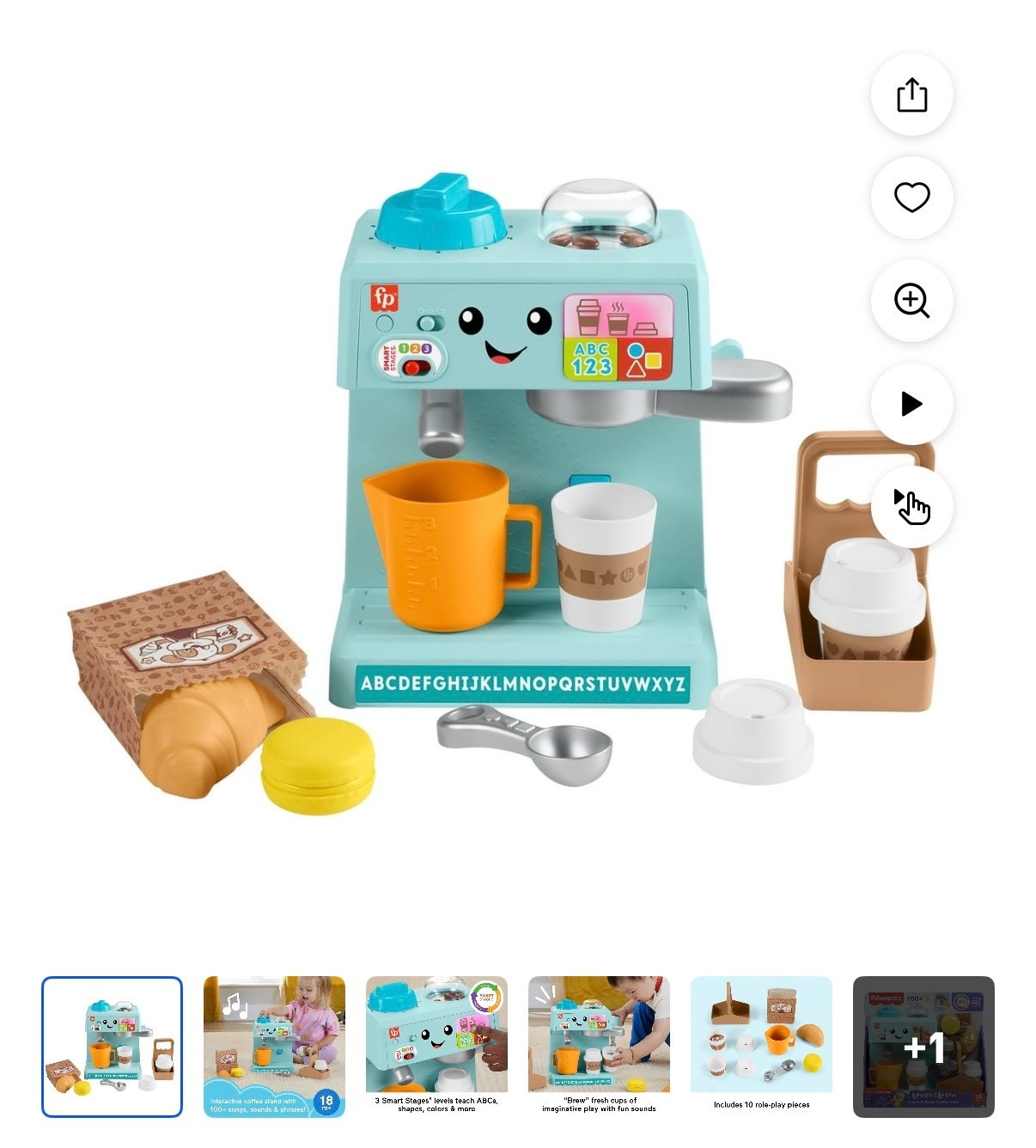 Fisher-Price Laugh & Learn Learn & Serve Coffee Café Toddler Electronic Toy, 10 Play Pieces

Baby toys 
Baby gifts 

#LTKBaby #LTKKids #LTKGiftGuide