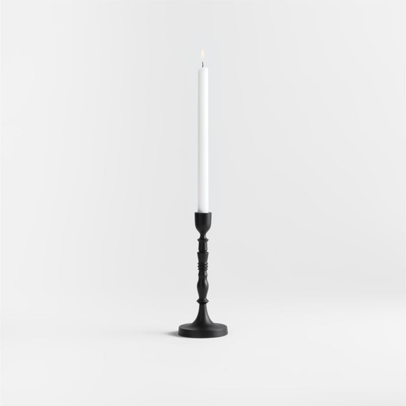 Astryd Black Metal Taper Holder 9" + Reviews | Crate & Barrel | Crate & Barrel