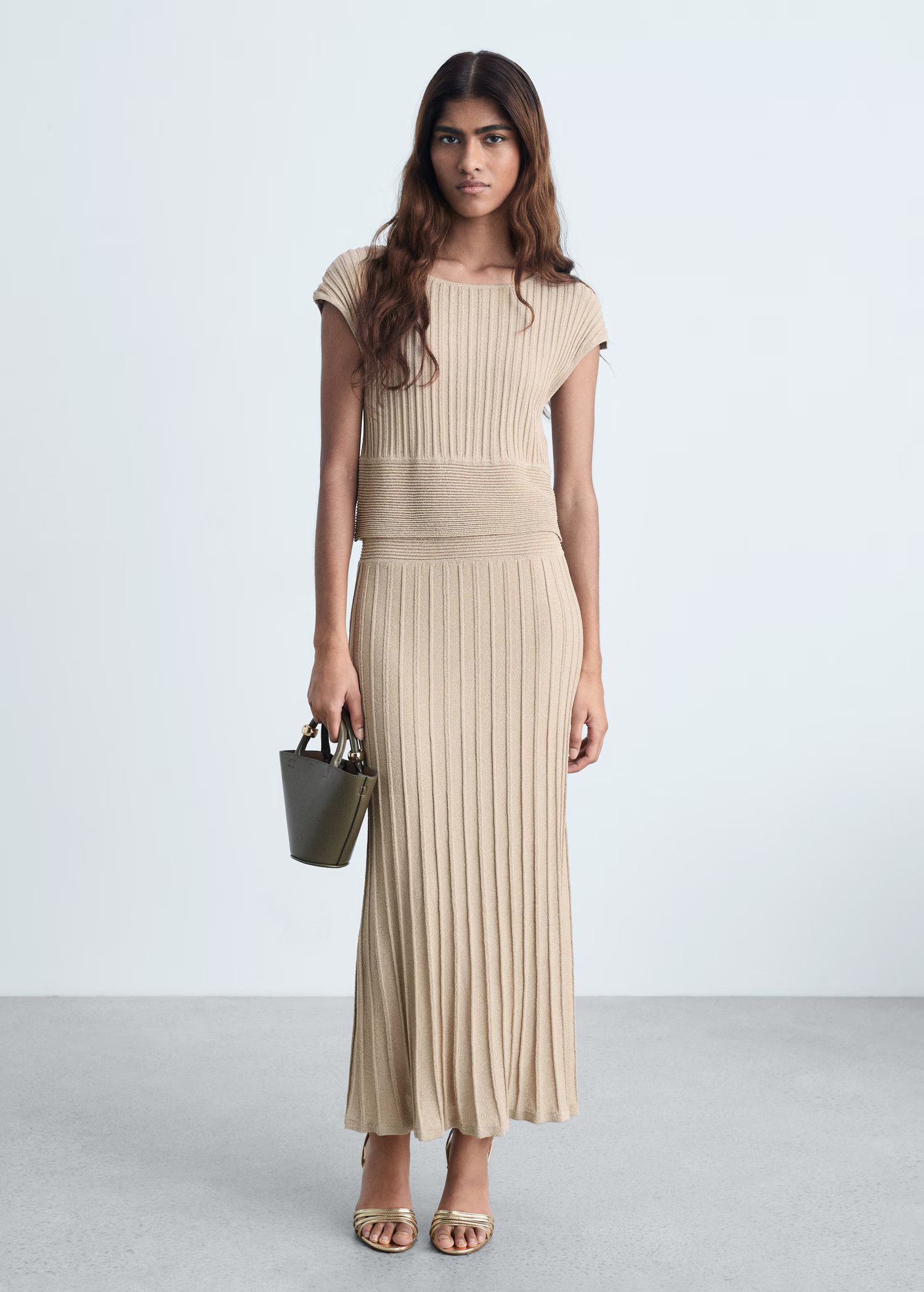 Knitted dress with shiny finish - Women | MANGO USA | Mango (US/MX/AU)