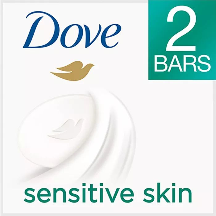 Dove Sensitive Skin Unscented Beauty Bar Soap - 2pk - 3.75oz each | Target