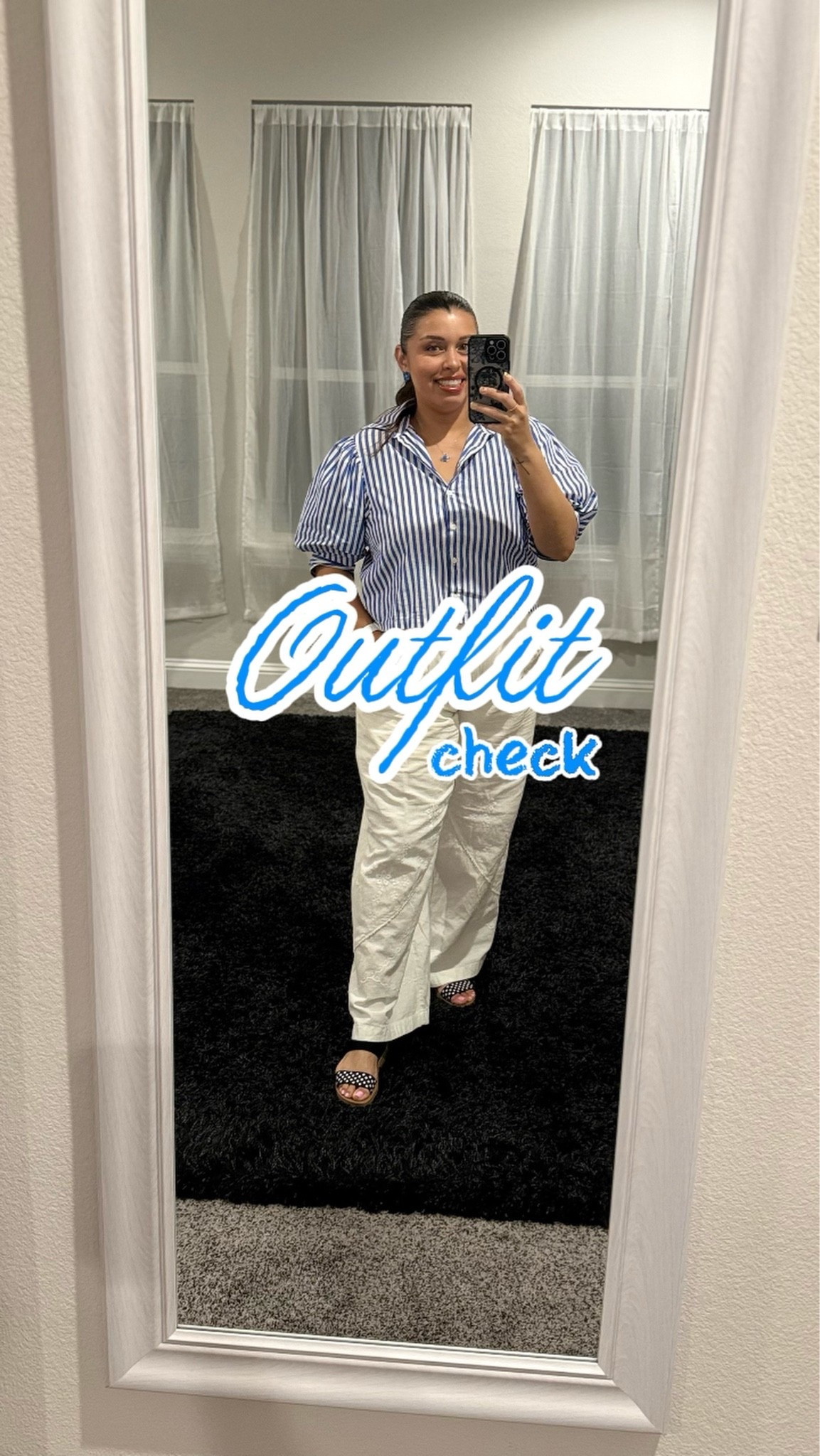 Outfit check 🩵🤍 
See full video on my Instagram and TikTok @Zulcuisine

#LTKootd #LTKOver40 #LTKdayinmylife