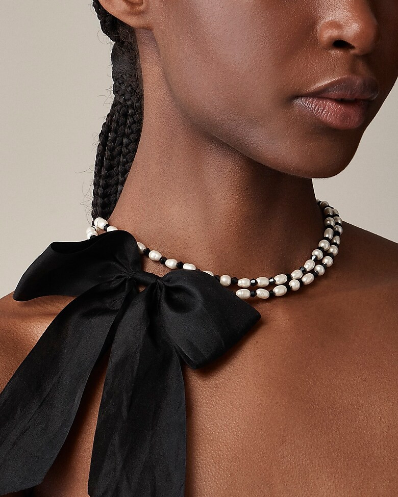 Sparkle bow necklace | J. Crew US