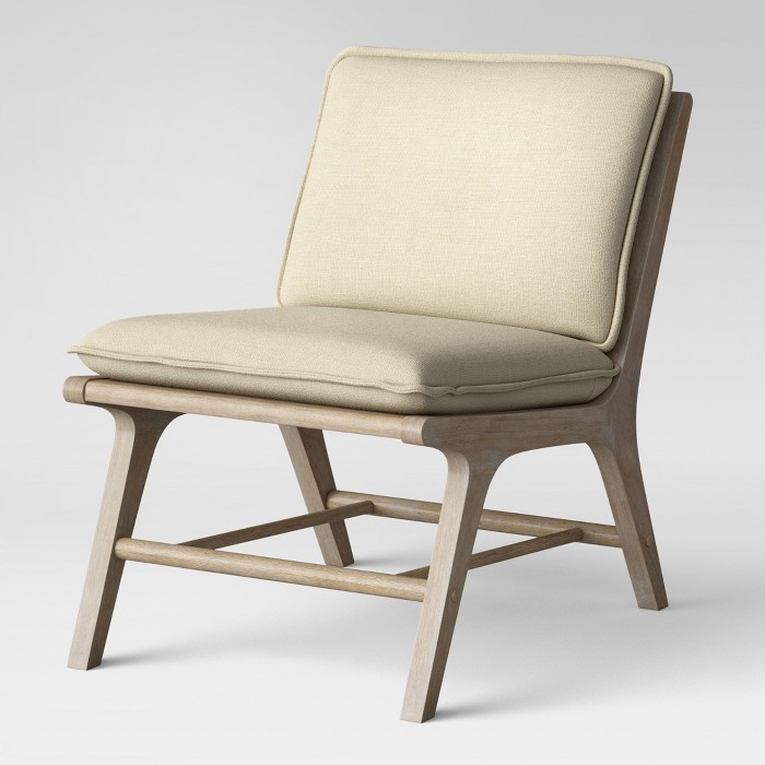 Lincoln Cane Chair with Upholstered Seat Natural - Ships Flat - Threshold™ | Target