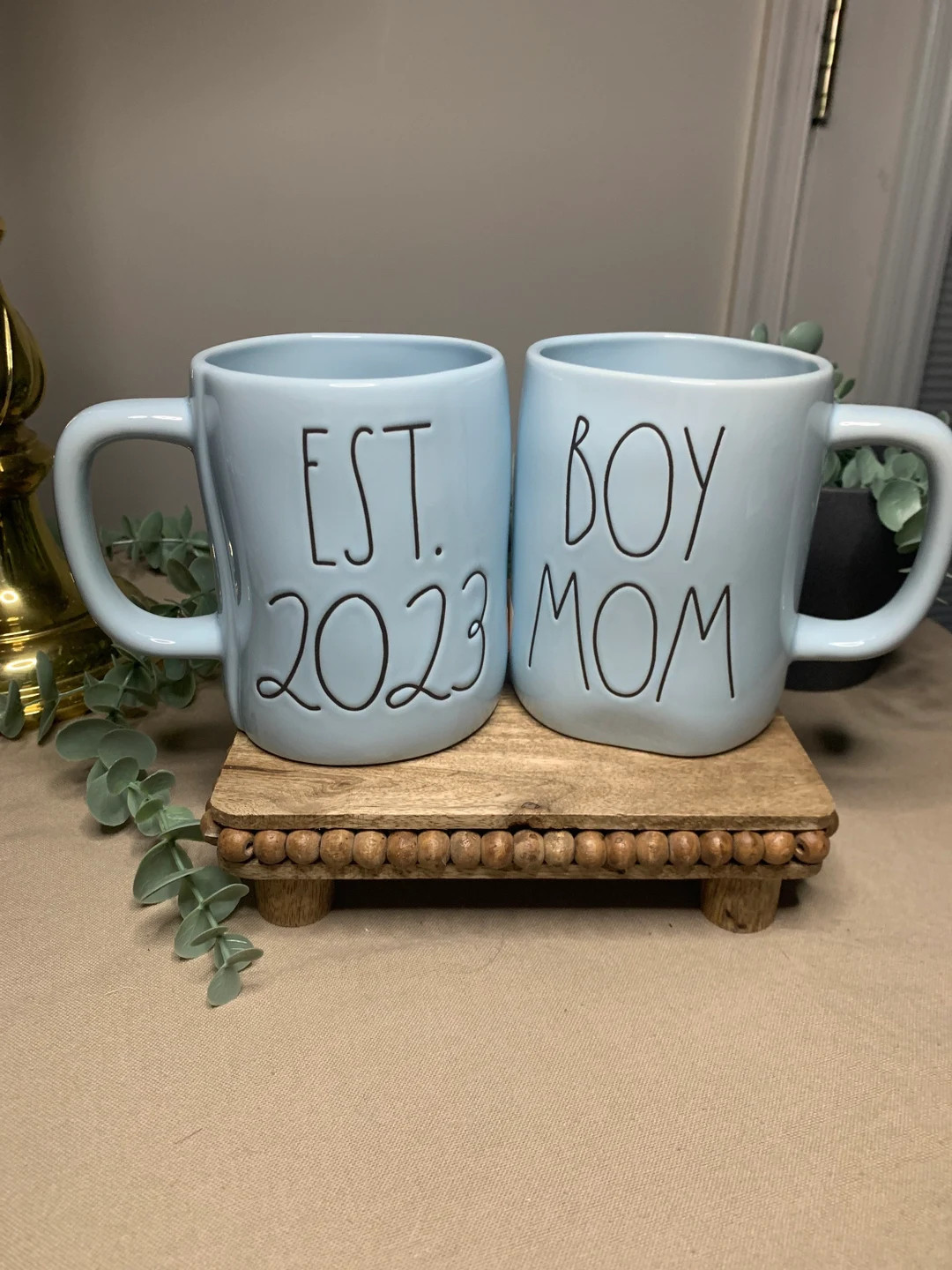 Boy mom est. 2023- Rae Dunn new baby boy birth mug | Etsy (US)
