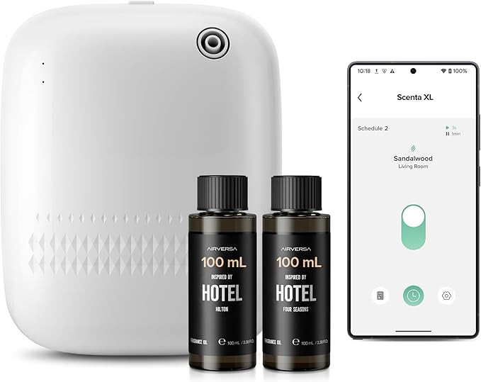 Smart Waterless Essential Oil Diffuser (400 mL Capacity) Hotel Scent Starter Kit with 200mL Fragr... | Amazon (US)