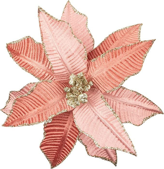 KI Store Christmas Poinsettia Flower 6pcs 10-Inch Artificial Flower Picks Spray for Christmas Tre... | Amazon (US)