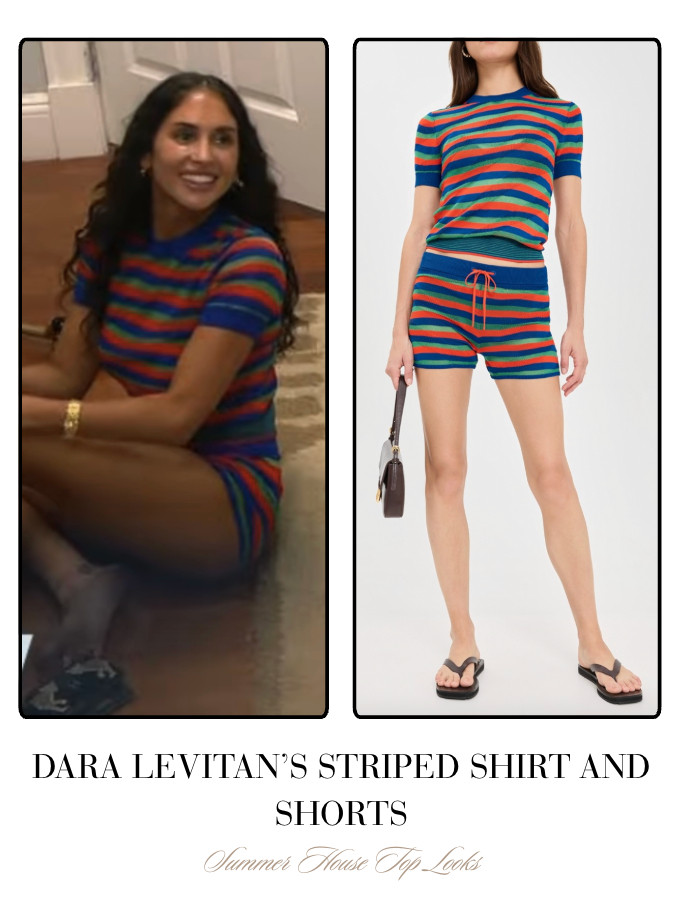 Dara Levitan's Striped Top and Shorts 

 