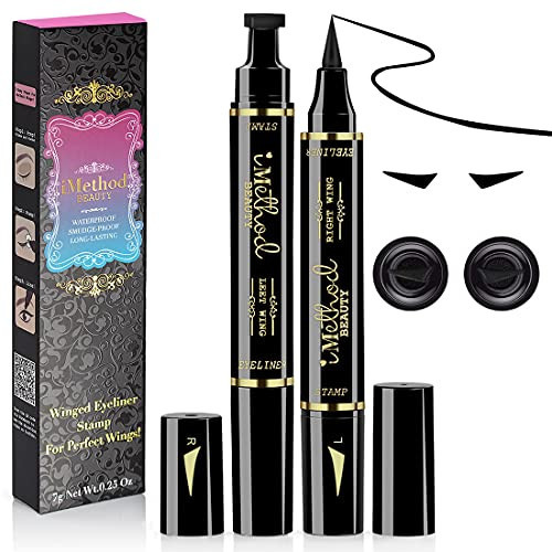iMethod Eyeliner Stamp - 2 Pens Winged Eyeliner Stamp, for All Eye Shapes, Winged Eyeliner Stamp, Perfect Wing Cat Eye Liner, Waterproof & Smudge-proof, 10 mm | Amazon (US)