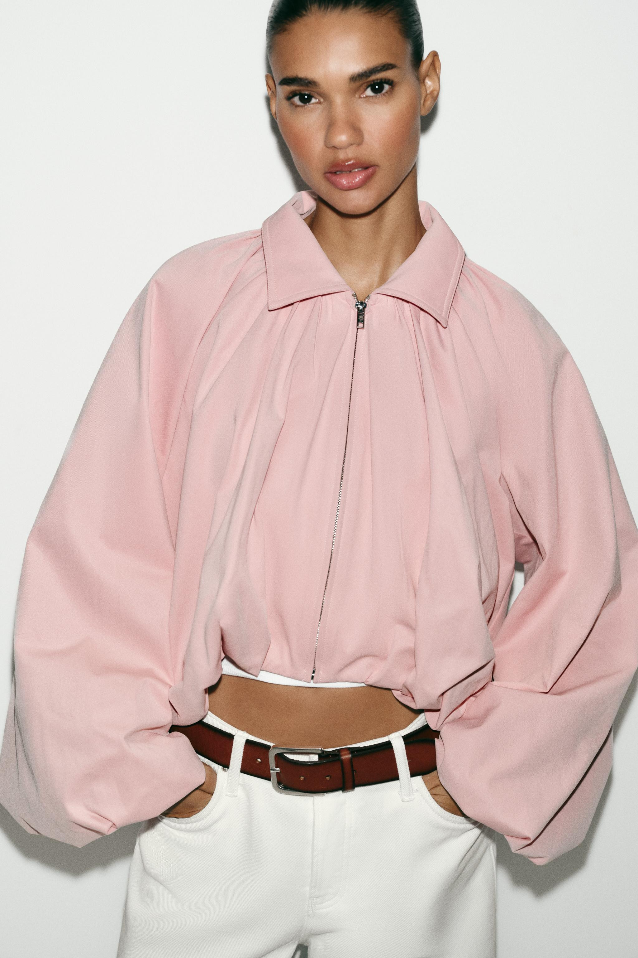 PUFF SLEEVE BOMBER JACKET | Zara US