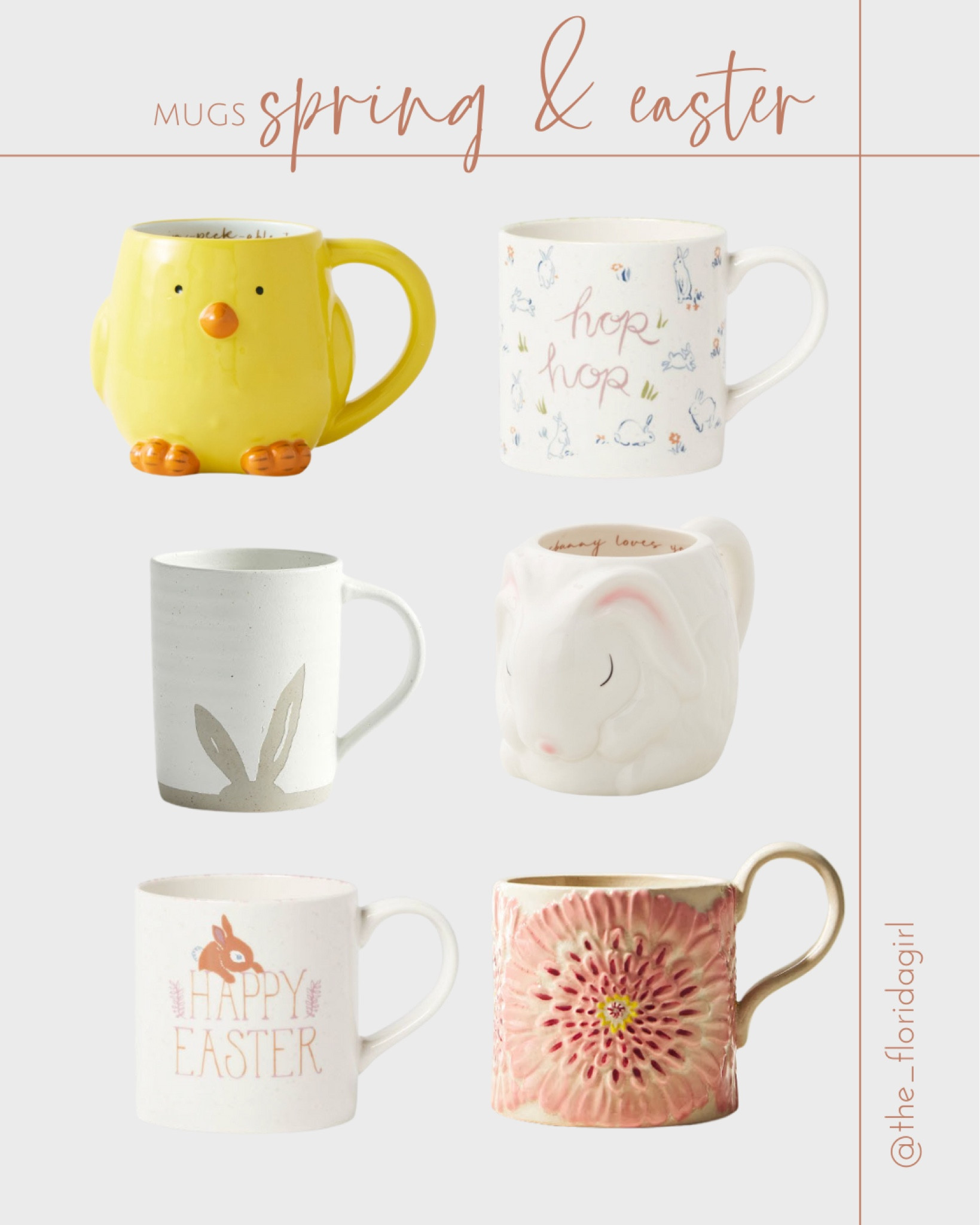 Spring and Easter mugs #spring #easter #mugs #home #homefinds #target #potterybarn #worldmarket #bunny #chicks #springbreak #coffee #coffeebar #springfinds #targetfinds #homefinds #cups #coffeeaccessories #decor #holiday #seasonal #seasonalmug

#LTKSeasonal #LTKhome #LTKFind
